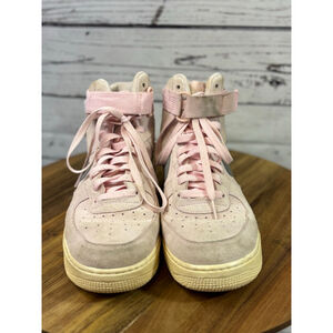 Women's Nike Air Force 1 High Pink Gray Athletic Shoes Size 10